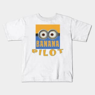 MINION BANANA USA PILOT Kids T-Shirt